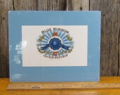 Vintage unused cigar box label BLUE RIBBON for men who know