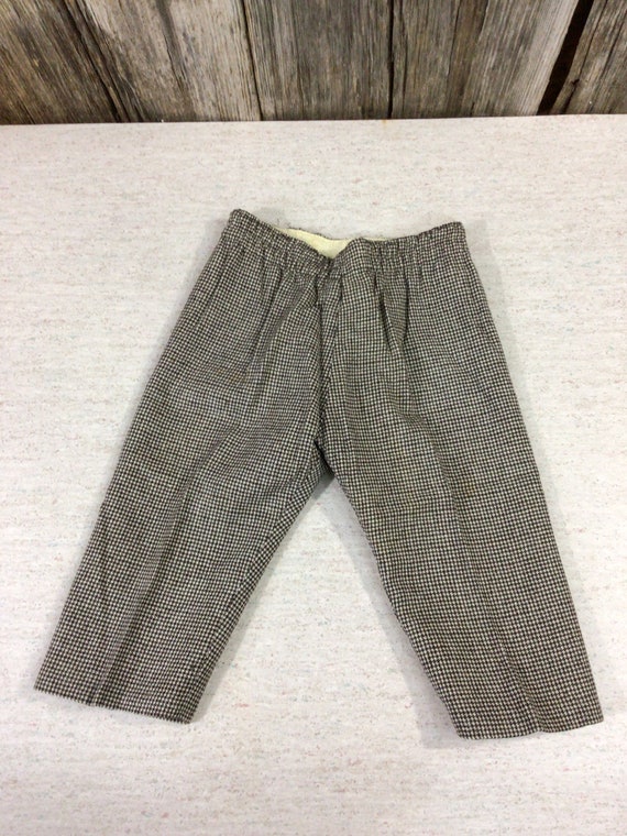 Antique wool houndstooth little boys suit - image 3