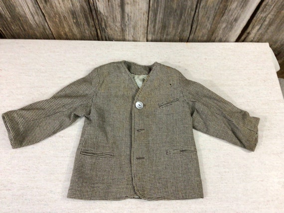 Antique wool houndstooth little boys suit - image 2