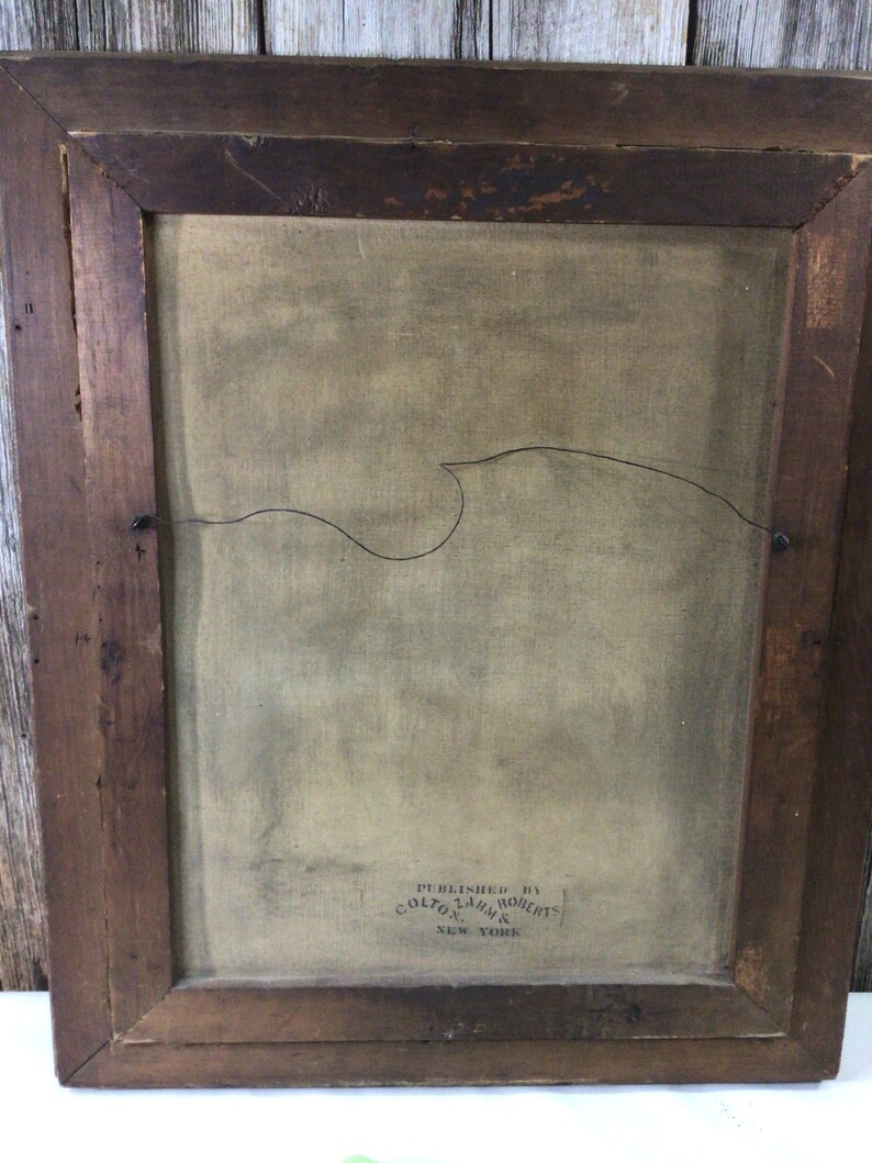 Antique Colton Zahm Roberts Framed Chromolithograph BEATRICE Etsy