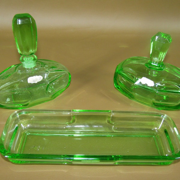Glass Dresser Set Etsy