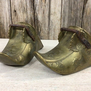 Pair antique Bolivian conquistador stirrups