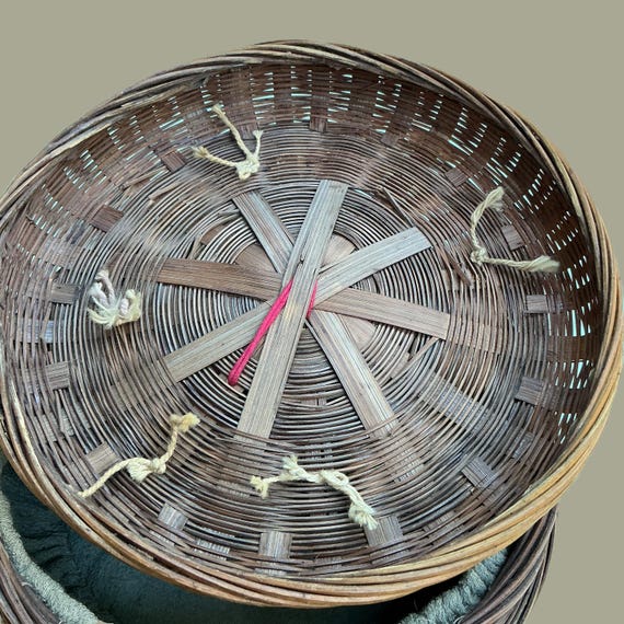 アンティークの装飾的な中国の蓋付きバスケット - Etsy 日本