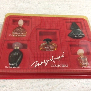 Retro set of 5 miniature perfumes Magnifique Collectible