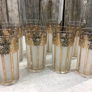 Irene Pasinski mid century 8 highball glasses