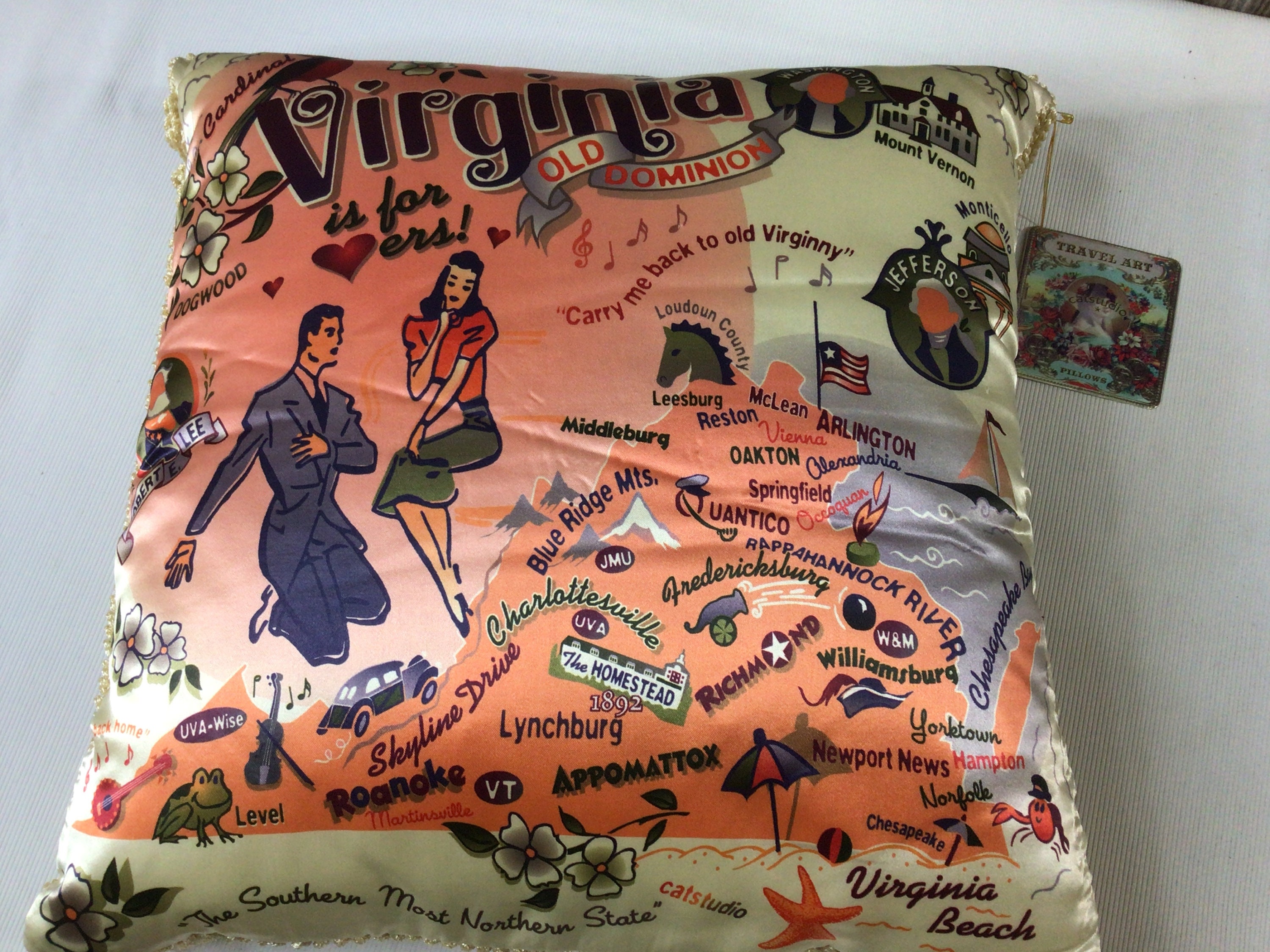 Las Vegas Hand-Embroidered Pillow  Nevada Collection by catstudio –  catstudio