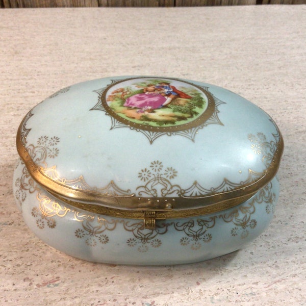 Vintage Royal Vienna style large porcelain box ARNART