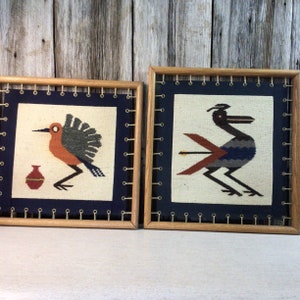 2 Southwestern style weaving stretched framed