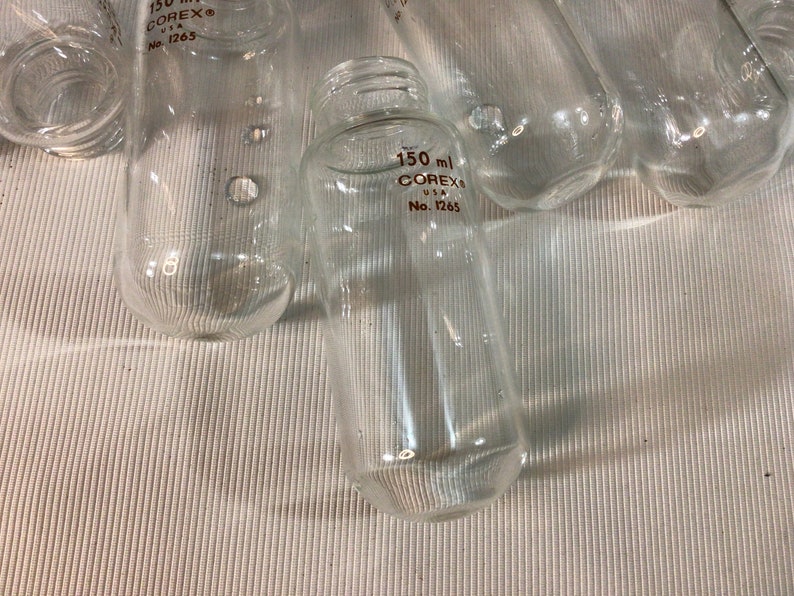 8 Corex 150ml centrifuge rounded bottom tubes Etsy