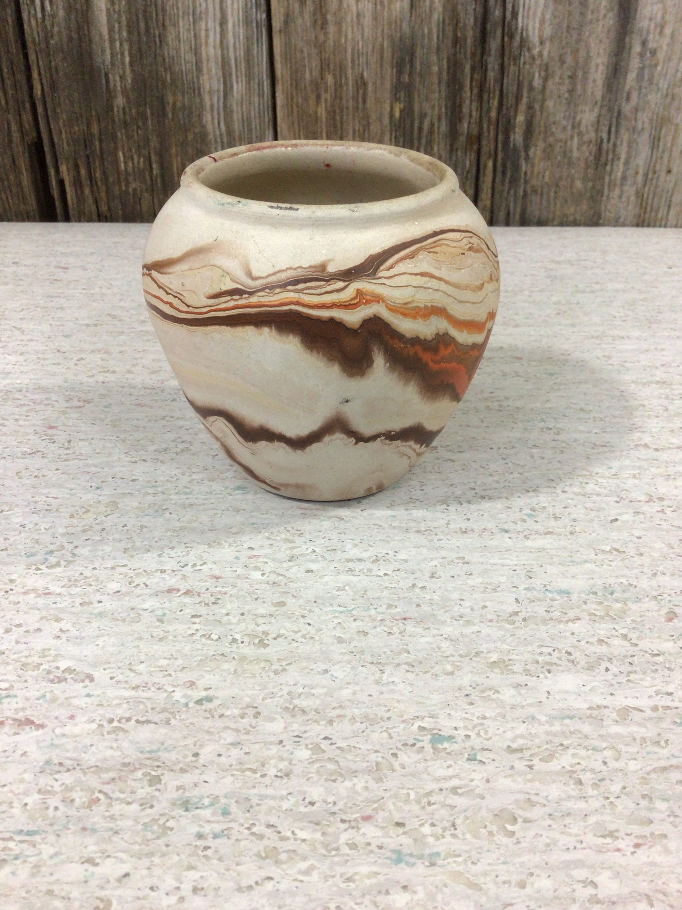 Vintage Nemadji Pottery Vase in Browns - Etsy