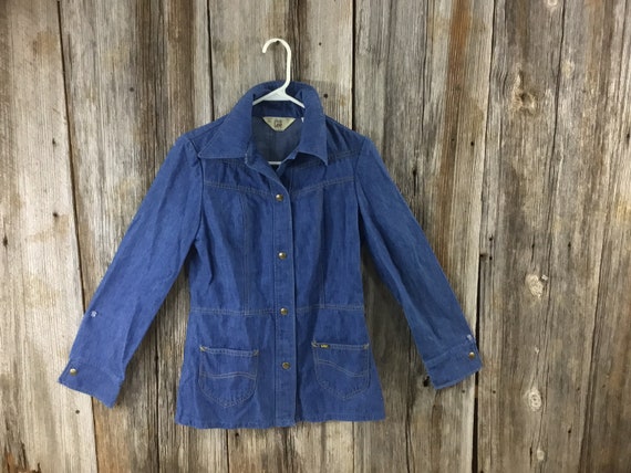 Vintage Lady LEE denim shirt jacket Size 11/12 - image 1