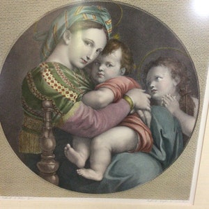 Framed Madonna of the Chair print