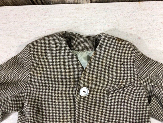 Antique wool houndstooth little boys suit - image 10