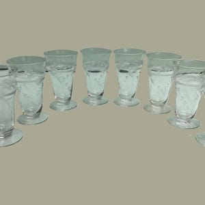 Set of 8 vintage etched iced tea glasses