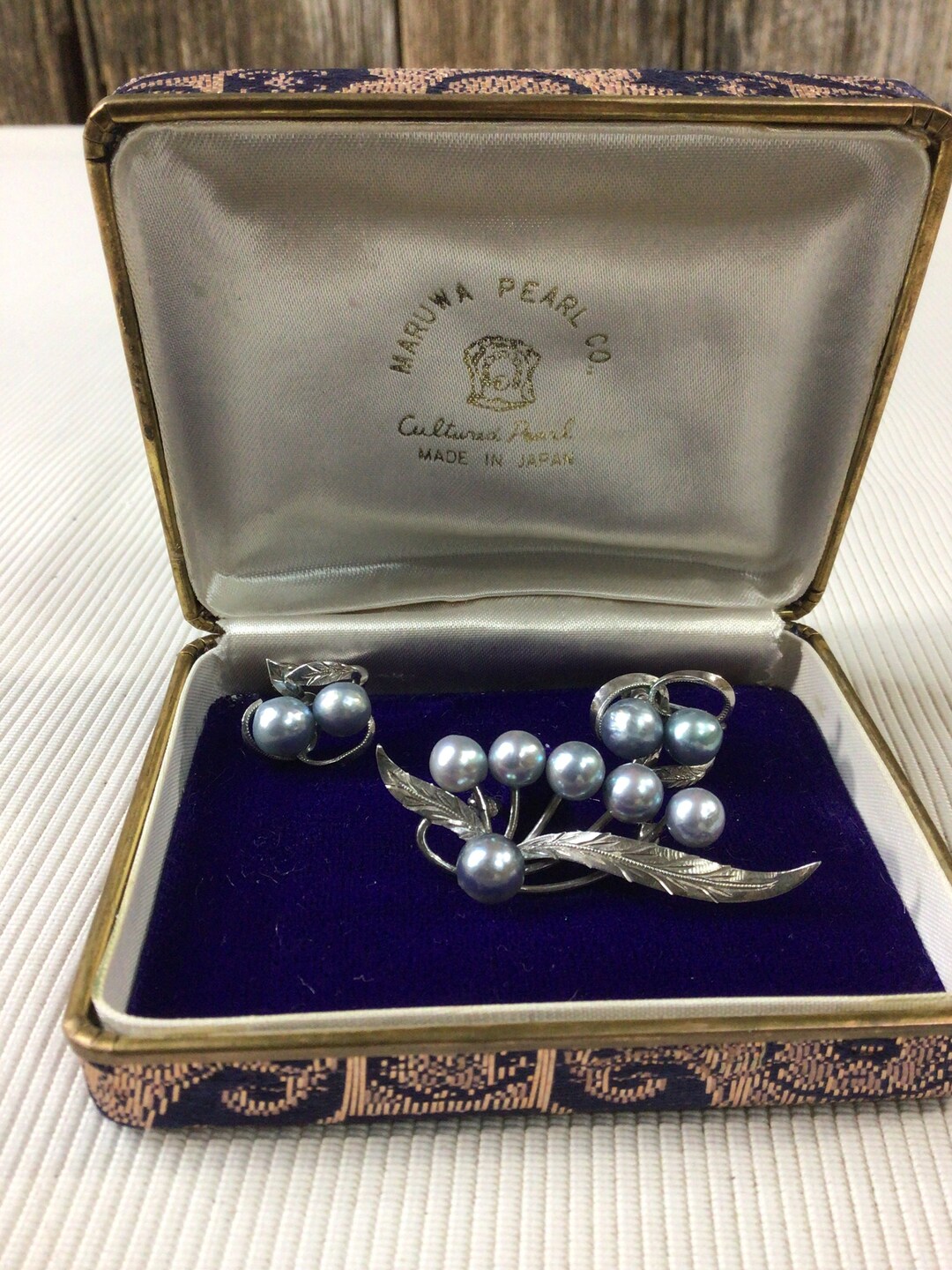 3 Piece Set Vintage Maruwa Japanese Cultured Pearls and - Etsy