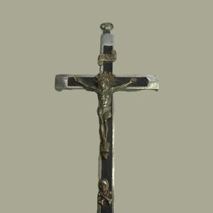 Vintage 4.75 inch German crucifix pendant
