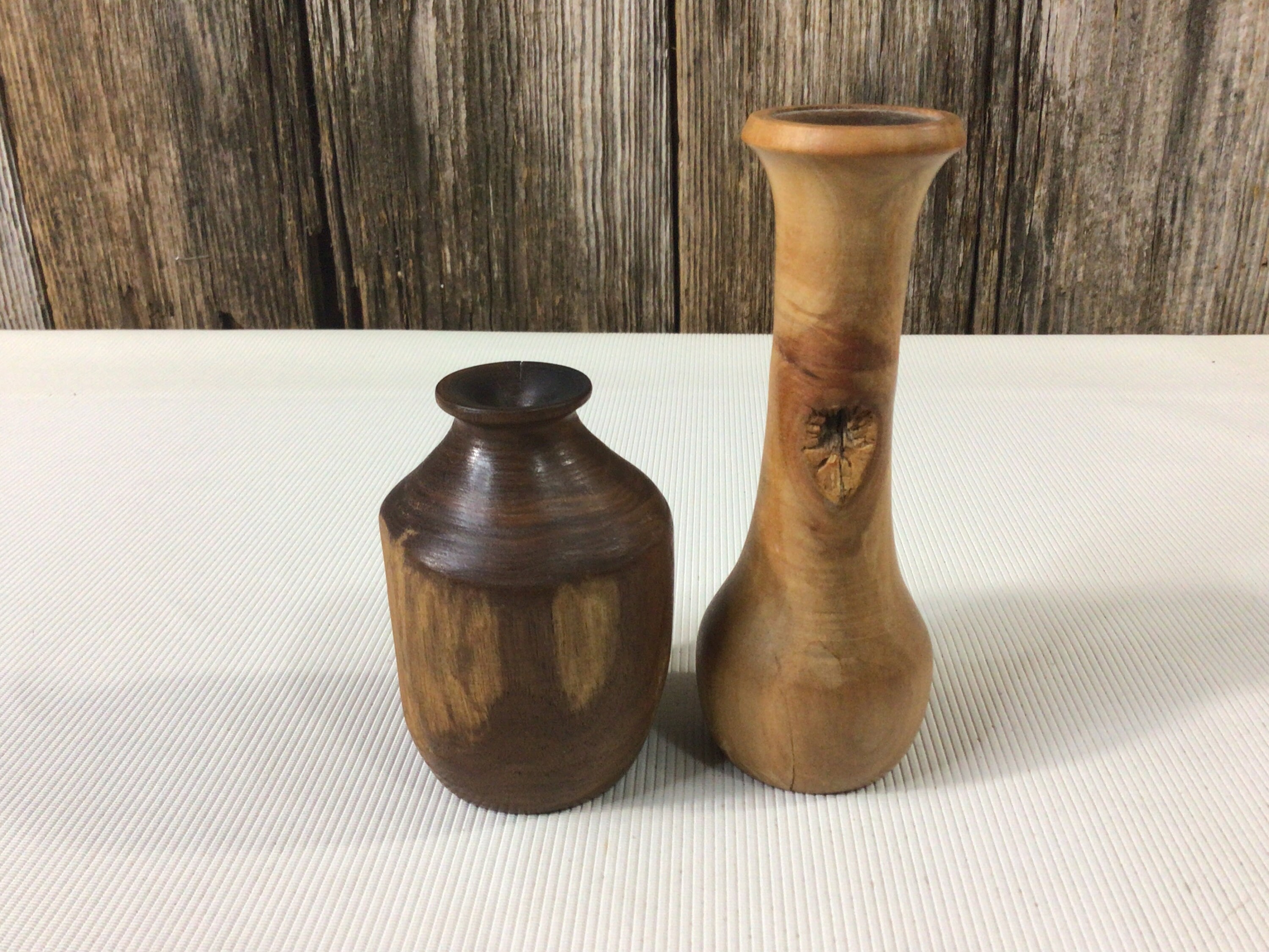 Vintage wood turned vase