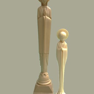 Two retro plastic modern design Madonnas