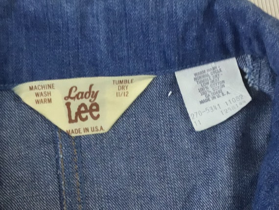 Vintage Lady LEE denim shirt jacket Size 11/12 - image 6