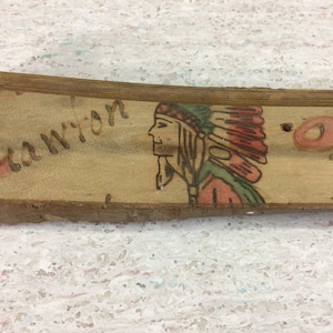 Vintage Lawton Oklahoma Holz Handtuchhalter