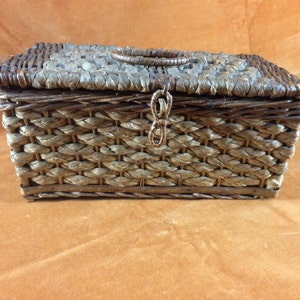 Victorian wicker sewing box