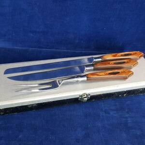 Very nice mid century boxed serving knives and fork set from Japan