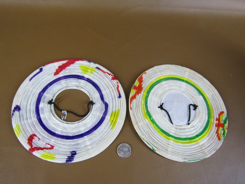 2 vintage paper lanterns made in Japan