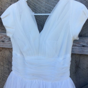Vintage custom made white formal dress