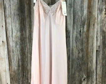 NOS vintage rosa Van Raalte Slip Gr. 36