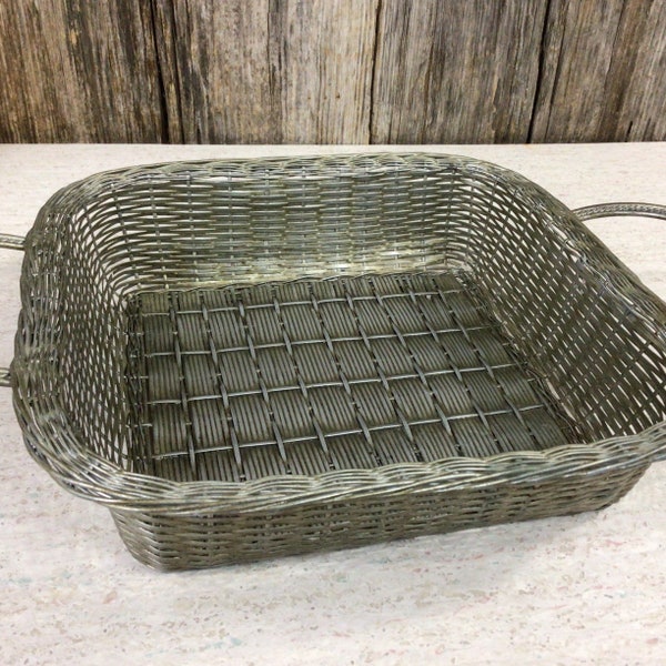 Woven Metal Basket Etsy