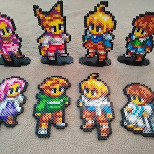Ritz, Mewt, Marche and Doned // Final Fantasy Tactics Advance // Perler Bead Art // Standing Perler Bead Art