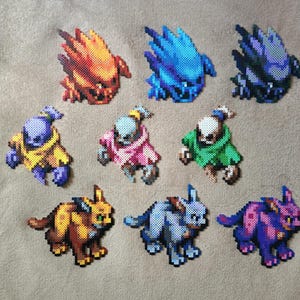 Final Fantasy Tactics: Bombas, fantasmas y panteras / Arte con cuentas Perler / Imanes