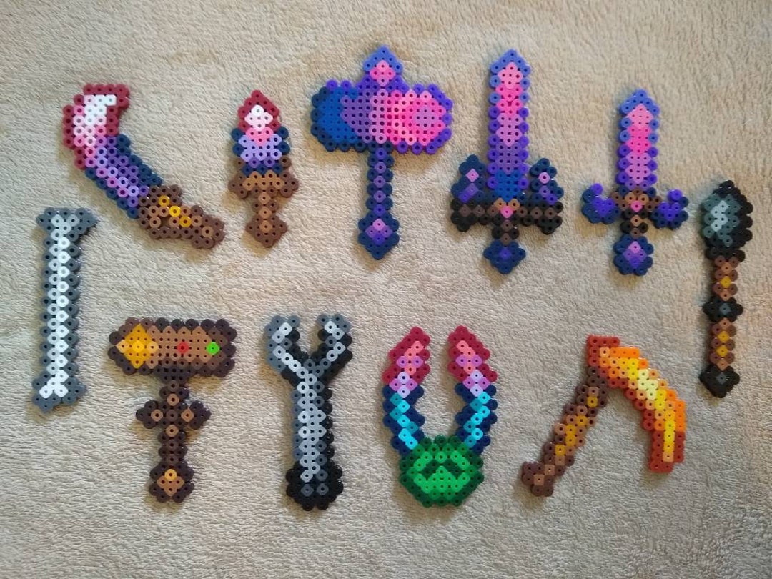 All Weapons // Stardew Valley // Perler Bead Art // Keychains - Etsy