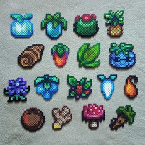 Stardew Valley: Vinter-/Specialgrödor och foder | Pärlkonst | Magneter, Nyckelringar