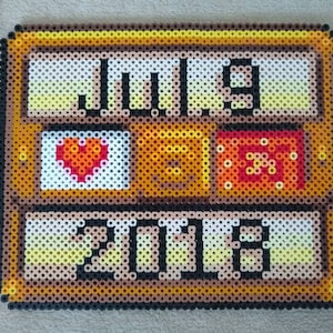 Custom Stardew Valley Clock // Anniversary Present // Special Date // Perler Bead Art