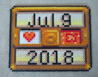 Custom Stardew Valley Clock // Anniversary Present // Special Date // Perler Bead Art