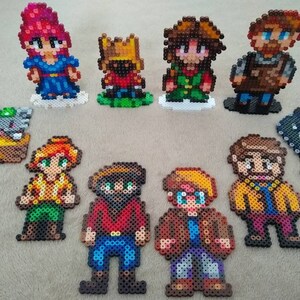Shopkeepers/Villagers // Stardew Valley // Perler Bead Art // Standing Perler Bead Art