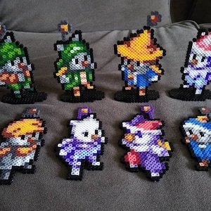 Moogles - All Jobs // Final Fantasy Tactics Advance // Perler Bead Art // Standing Perler Bead Art