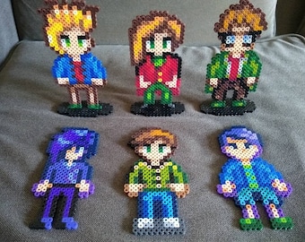 Bachelors and custom characters // Stardew Valley // Perler Bead Art // Standing Perler Bead Art