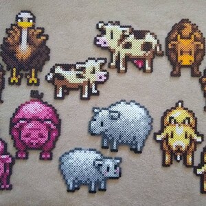 Barn animals // Stardew Valley // Perler Bead Art
