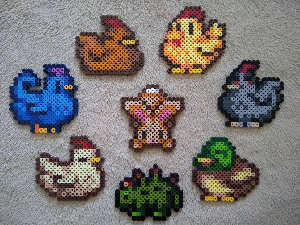 Coop Animals // Stardew Valley // Perler Bead Art Etsy
