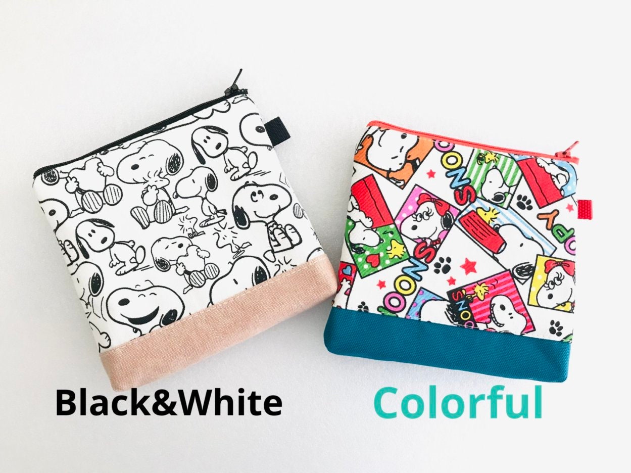 Snoopy Pouches W Gusset Zipper Pouch Gift Cosmetic Pouch Etsy