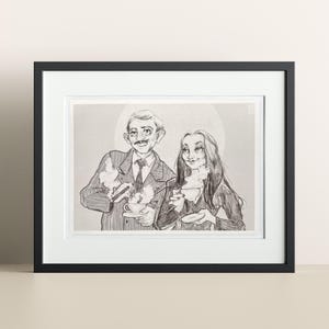 The Addams Family Gomez and Morticia Digital Limited Edition Print
