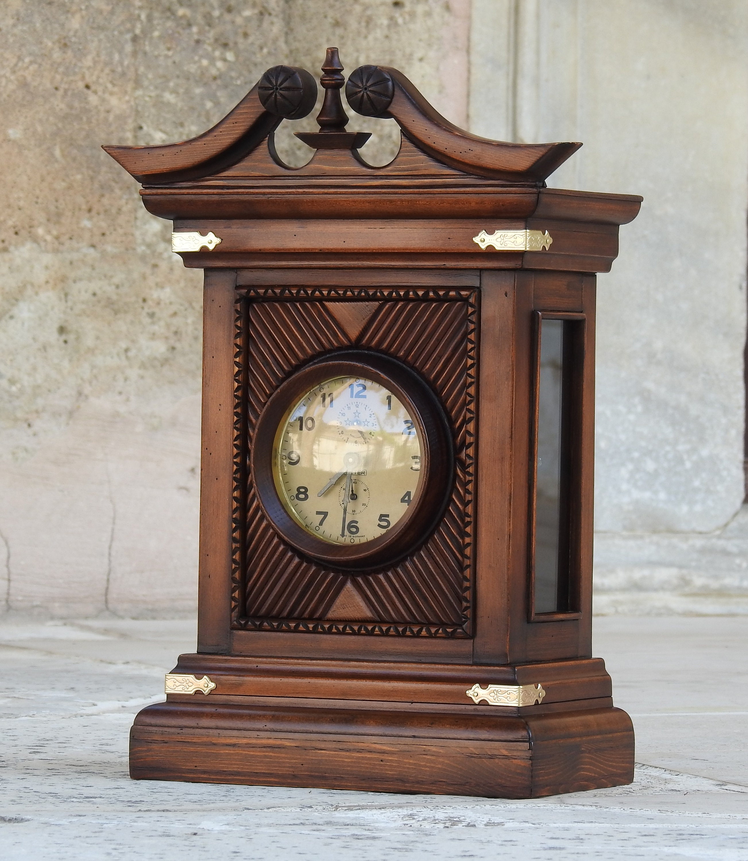 Mantel Clocks Handmade wooden case mantle clock case antique Etsy