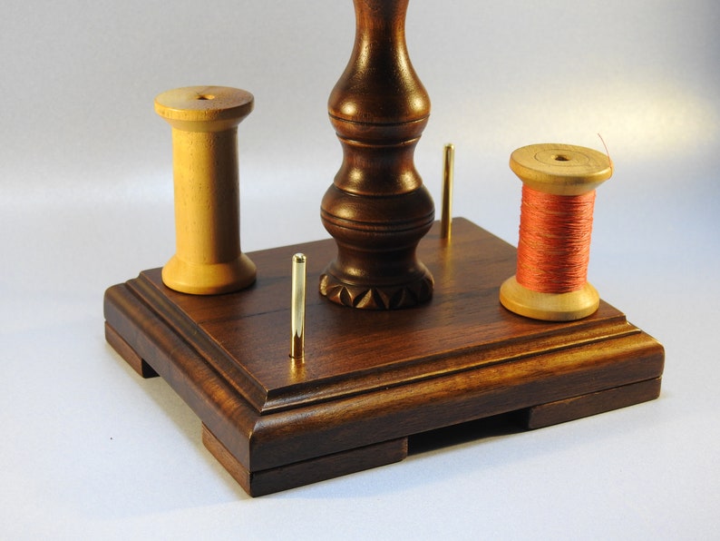 Sewing reel Holder/stand Wıth Pincushion 2 Piece Wooden Etsy