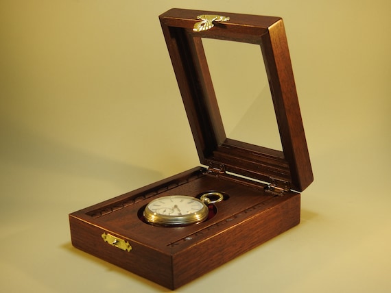 Pocket Watch Box Wood Hand Made ant que Style Etsy UK