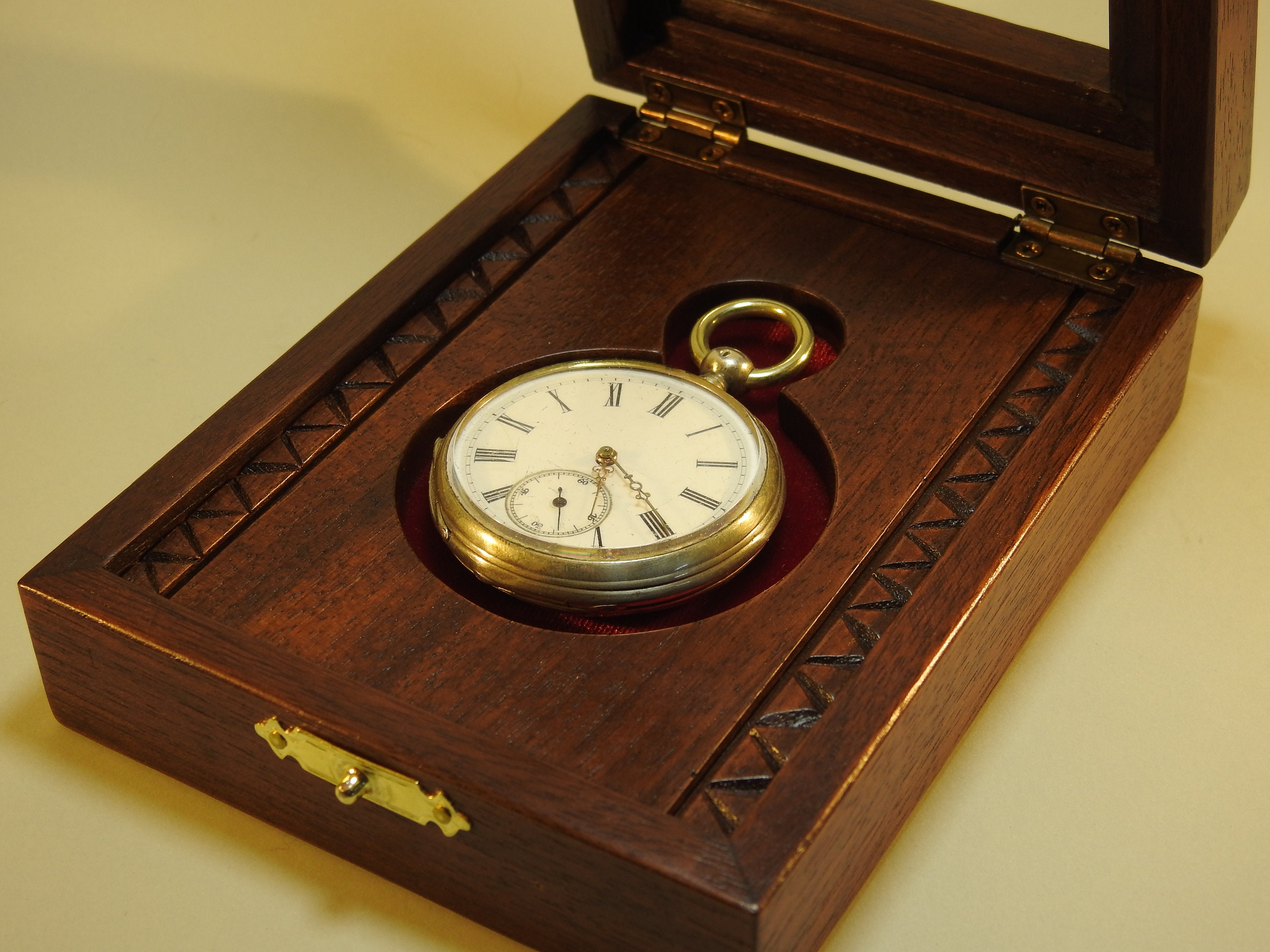 Pocket Watch Box wood Hand MadeAntıque style Etsy