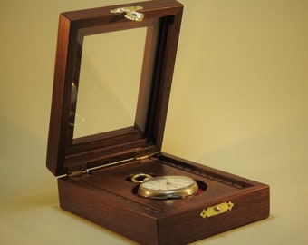 Pocket Watch Box, wood Hand Made,Antıque style
