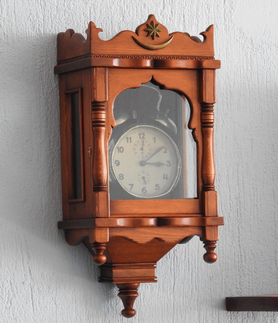 Handmade Wooden clock Box Antique clock display rack Etsy