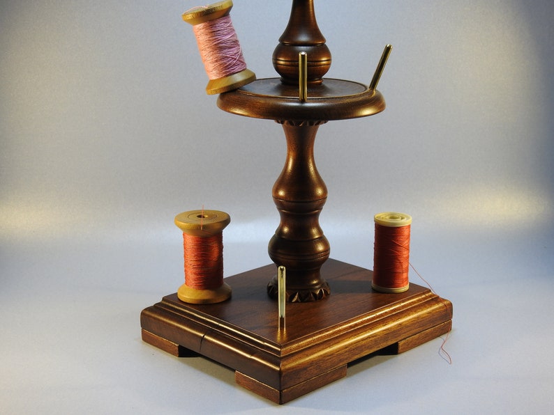 Sewing reel Holder/stand Wıth Pincushion 2 Piece Wooden Etsy